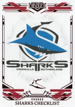 2023 NRL Traders Elite - Mojo Ruby #MR028 Cronulla Sharks Checklist Front